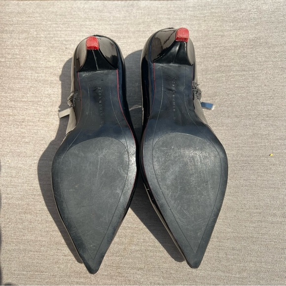 Black Patent Pointed Toe Booties - Picture 8 of 16